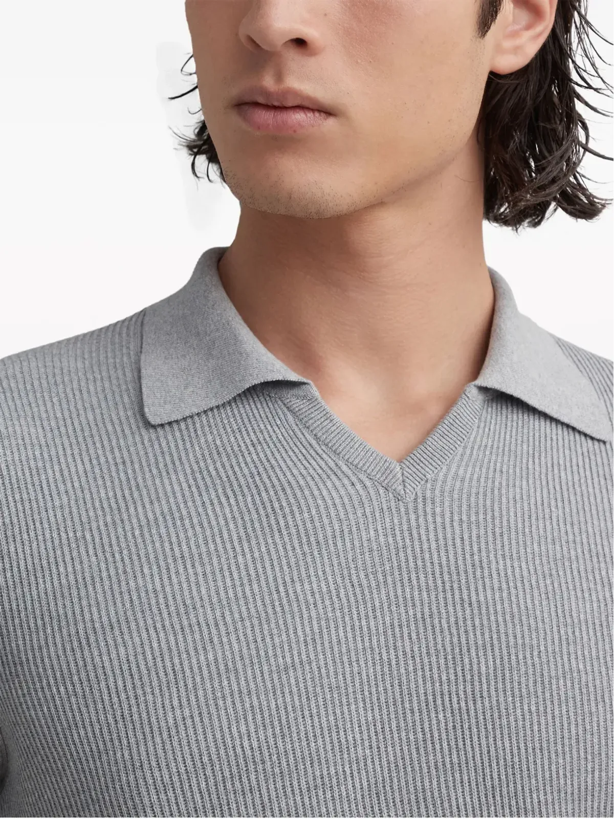 Brunello Cucinelli リブ編みポロジャンパー - 画像4