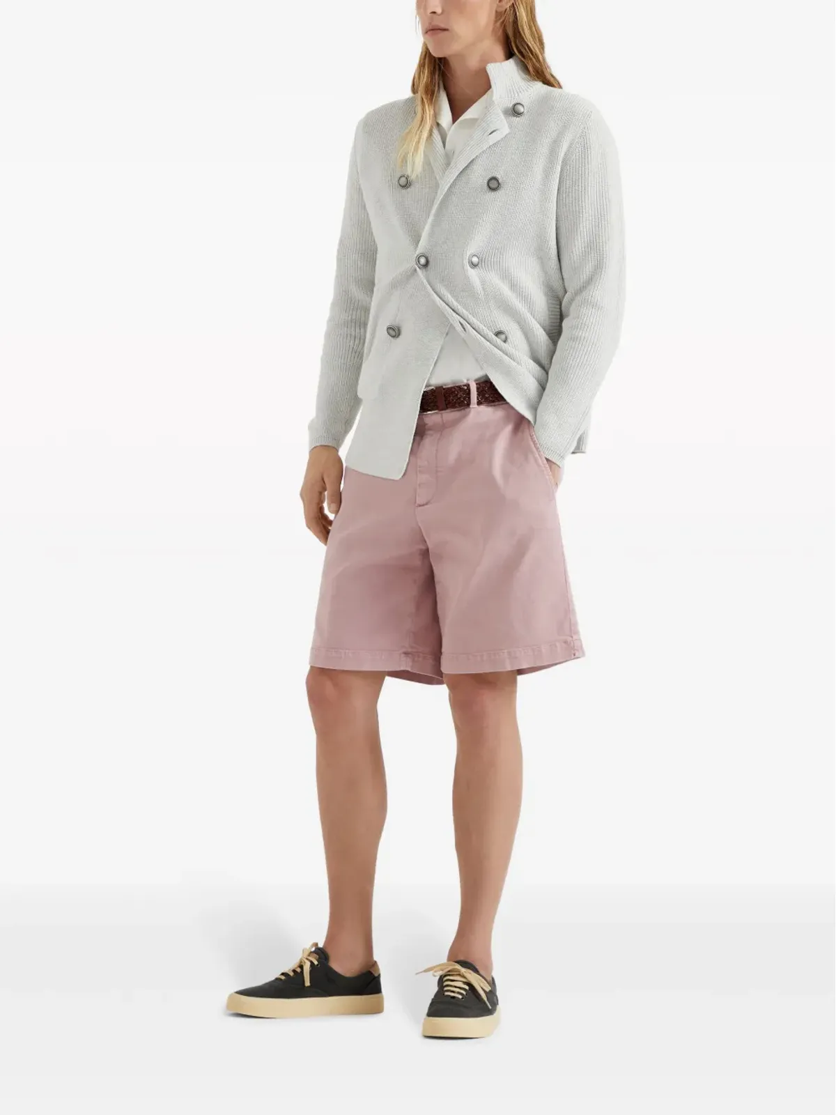 Brunello Cucinelli デニム バミューダショーツ ピンク - 画像2