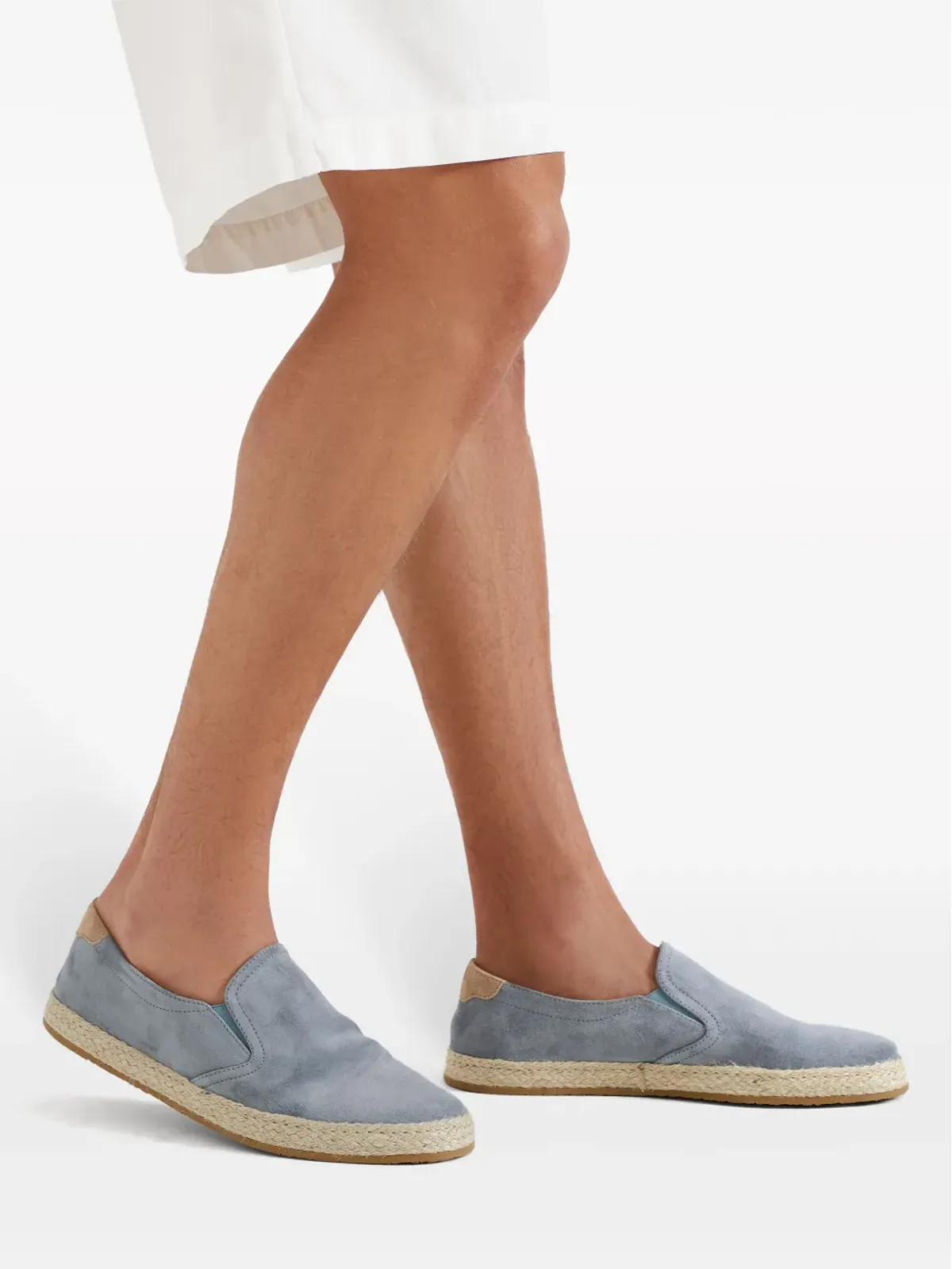 Brunello Cucinelli アーモンドトゥ スエード ローファー - グレー - 画像4