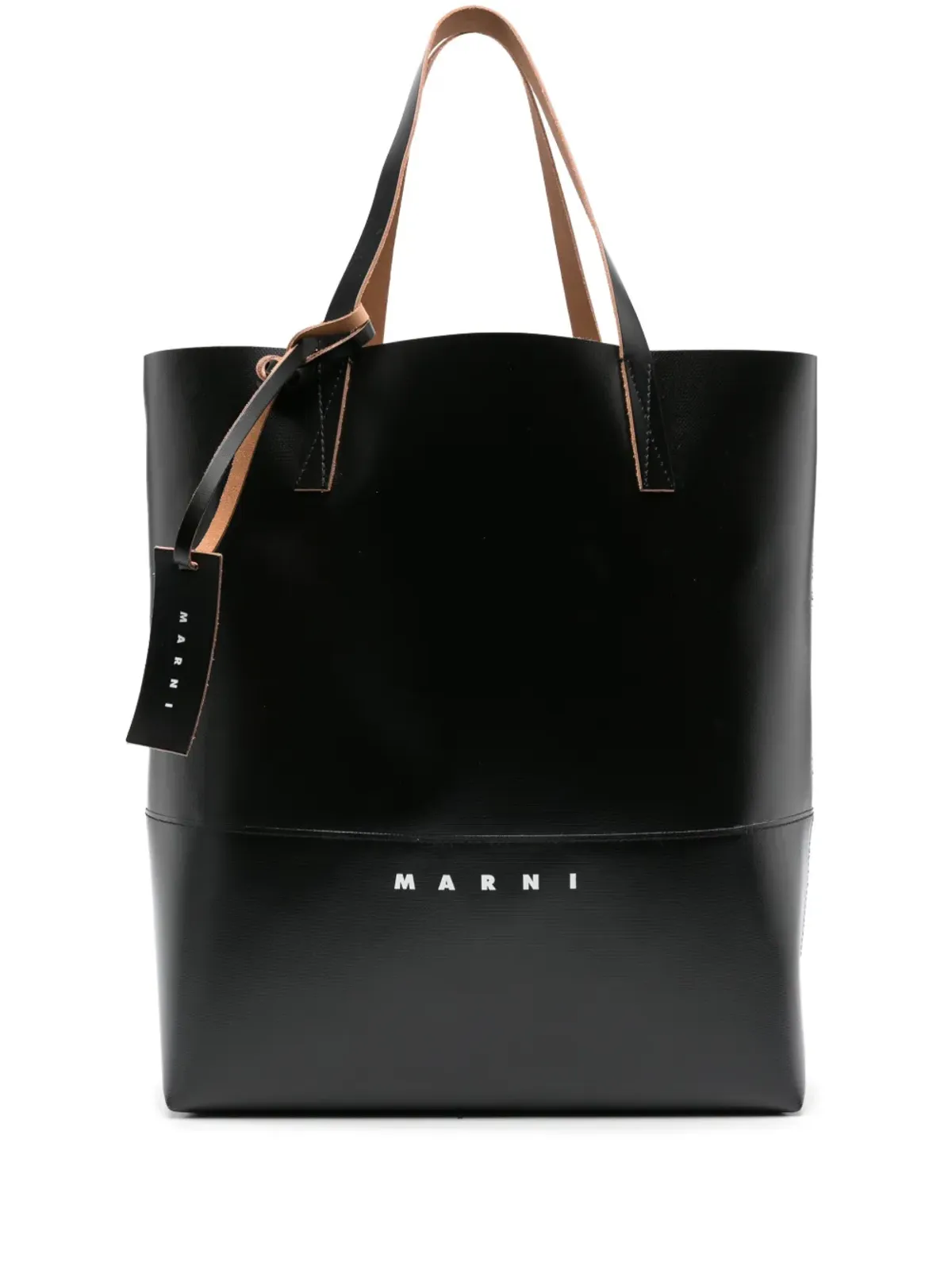 Marni トリベカ ロゴプリント フェイクレザー トートバッグ - 画像1