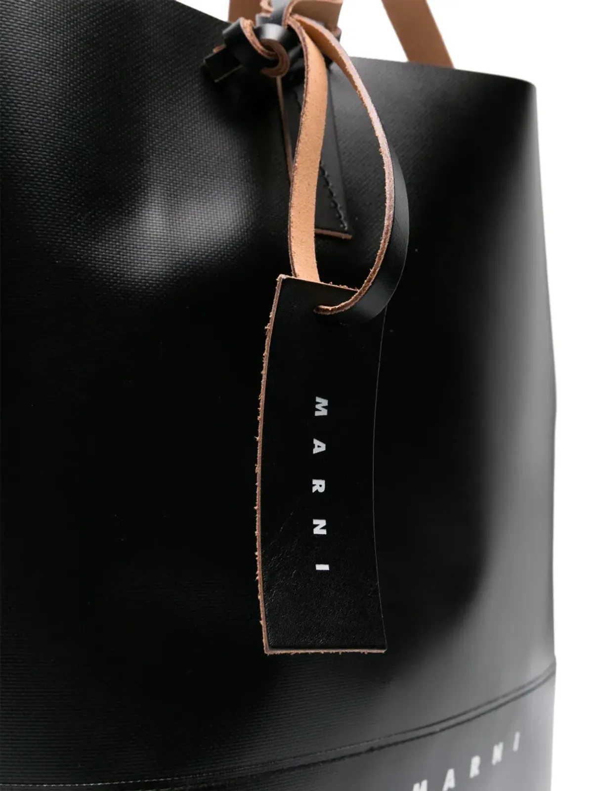 Marni トリベカ ロゴプリント フェイクレザー トートバッグ - 画像4