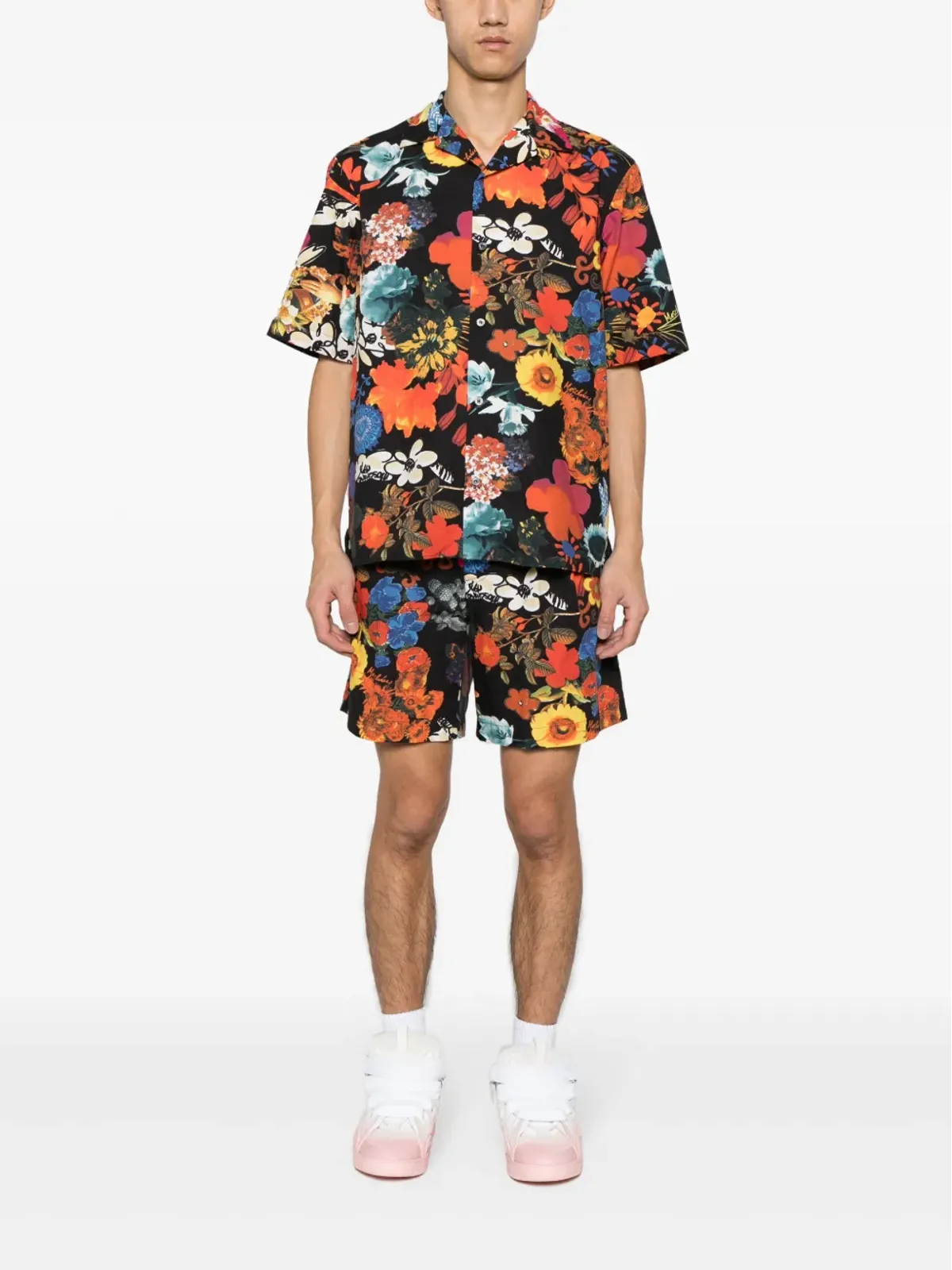 Moschino 全面花柄プリーツショーツ - ブラック - 画像2