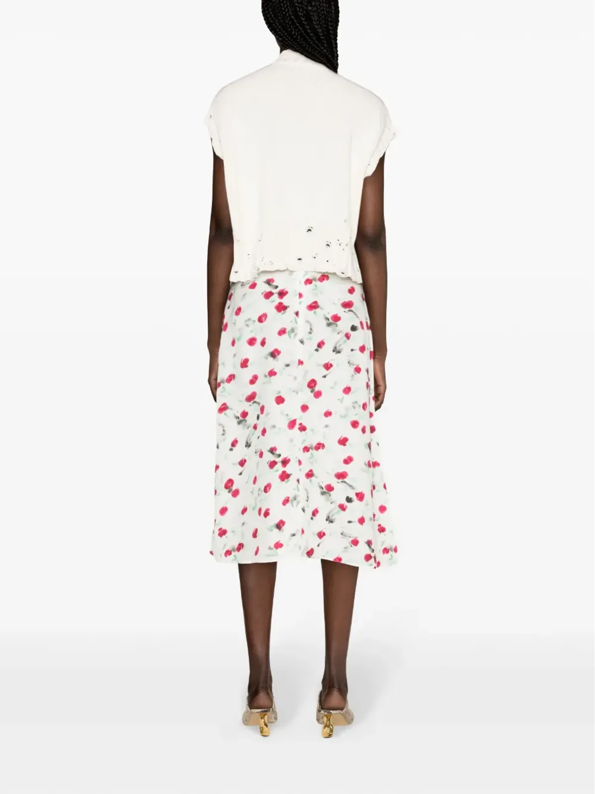 Marni クロップド ダメージ加工のジャンパー - 画像3