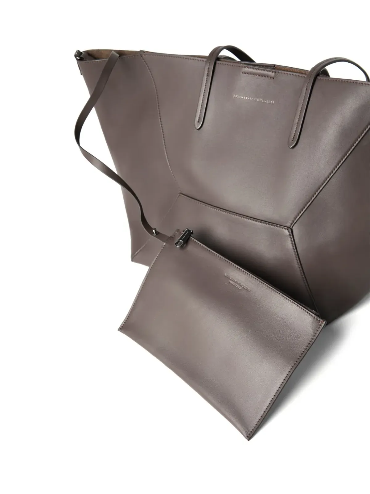 Brunello Cucinelli BC Duo レザートートバッグ - ブラウン - 画像5