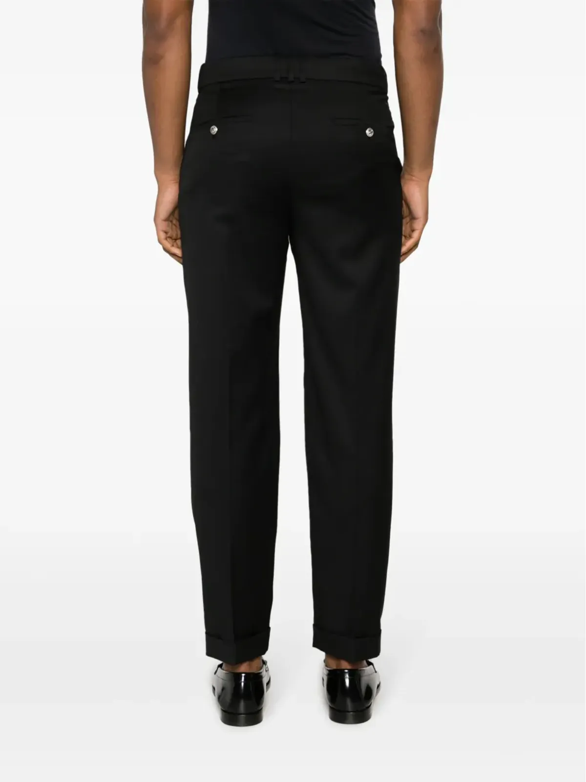 Balmain テーパード ウールパンツ - ブラック - 画像4