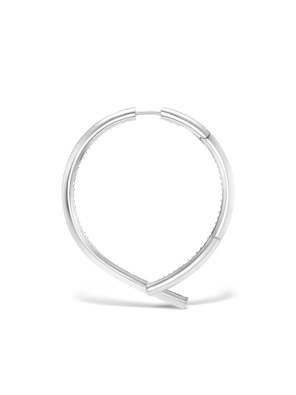 Tabayer 18Kホワイトゴールド Oera Orb ダイヤモンド フープピアス - 画像2