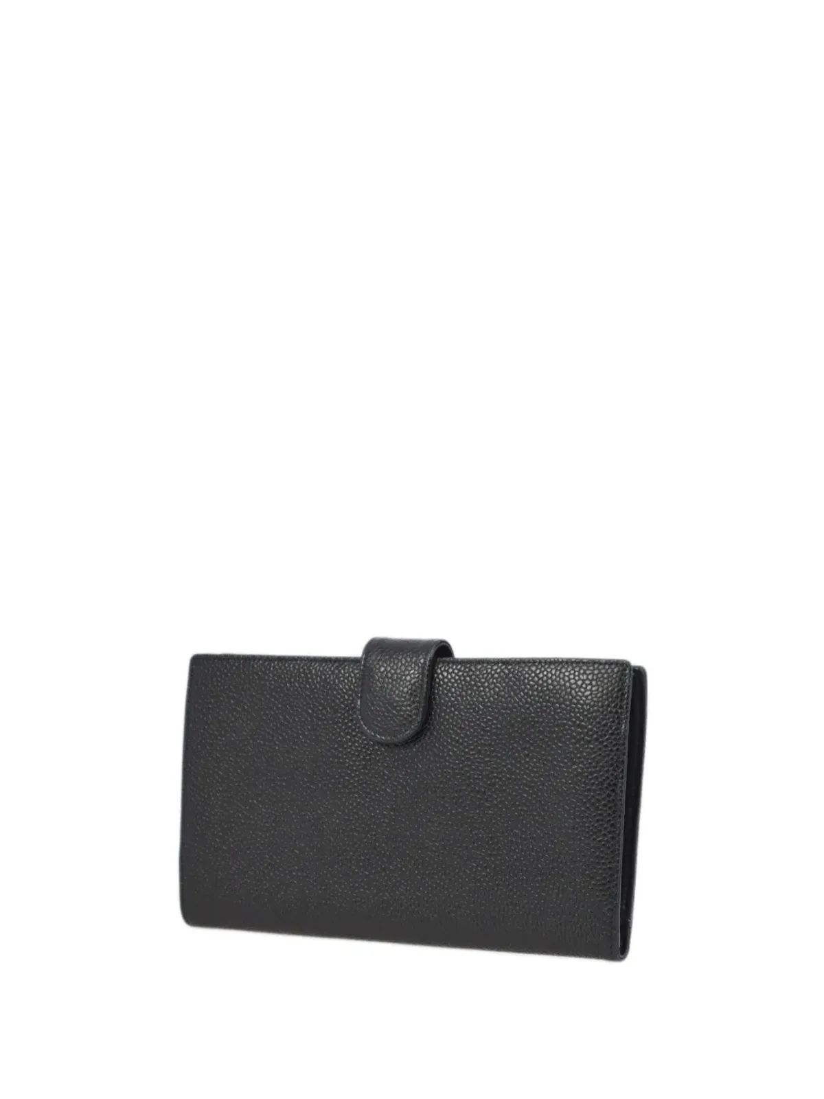 CHANEL ビンテージ 1997 CC-embossed レザー ウォレット - ブラック - 画像2