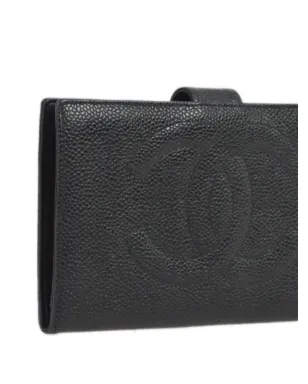 CHANEL ビンテージ 1997 CC-embossed レザー ウォレット - ブラック - サムネイル3