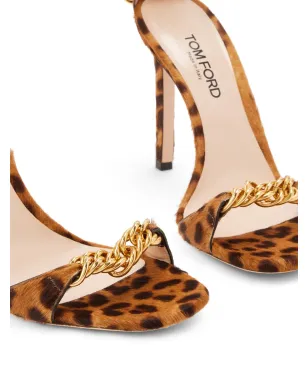 TOM FORD Zenith 105mm カーフヘア サンダル - ブラウン - サムネイル4