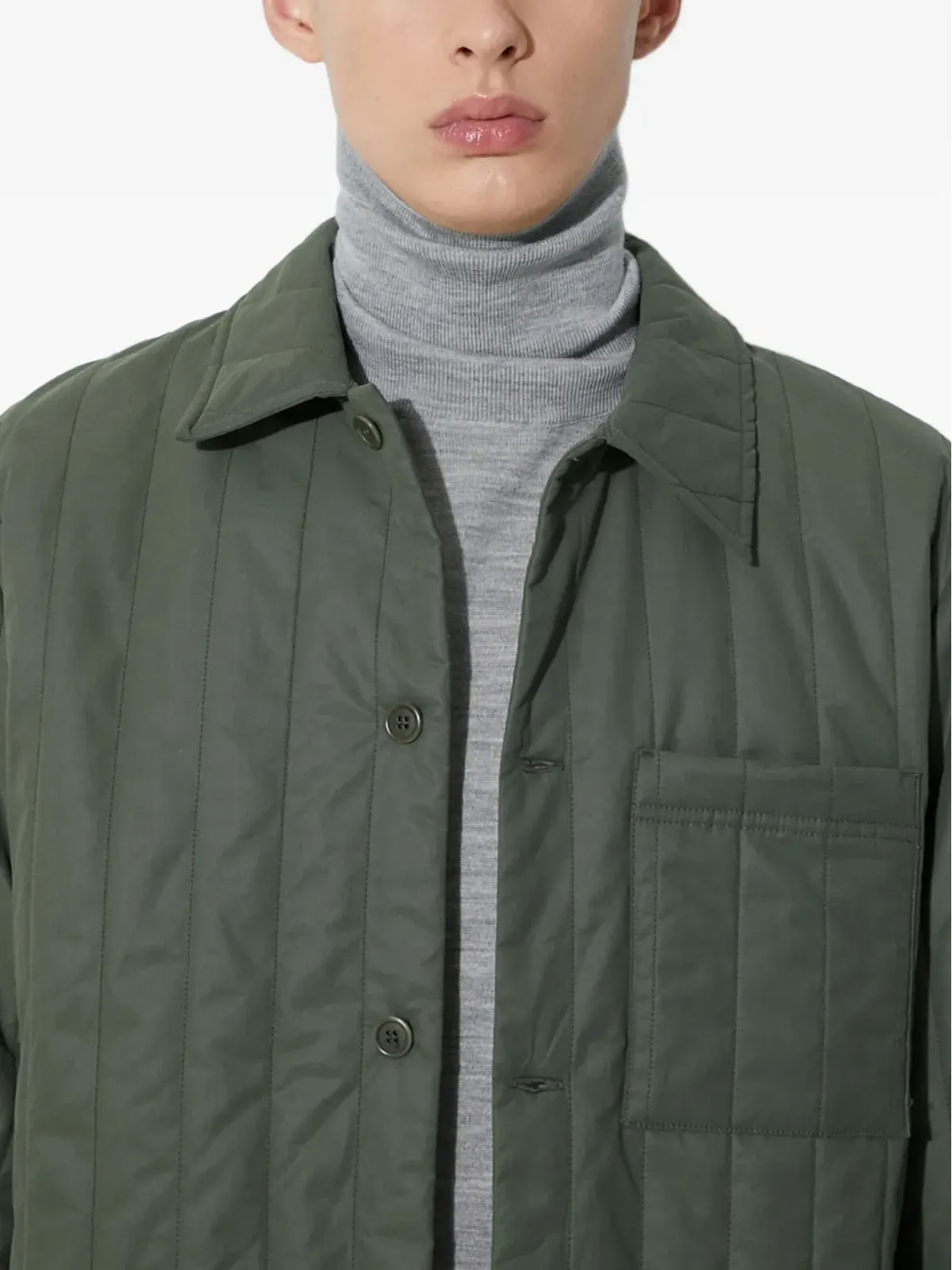 A.P.C. キルテッドパネルドジャケット グリーン - 画像5