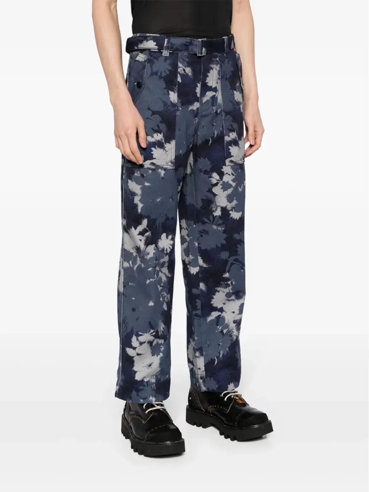 Maison Kitsuné アブストラクトプリント ストレートジーンズ - 画像3