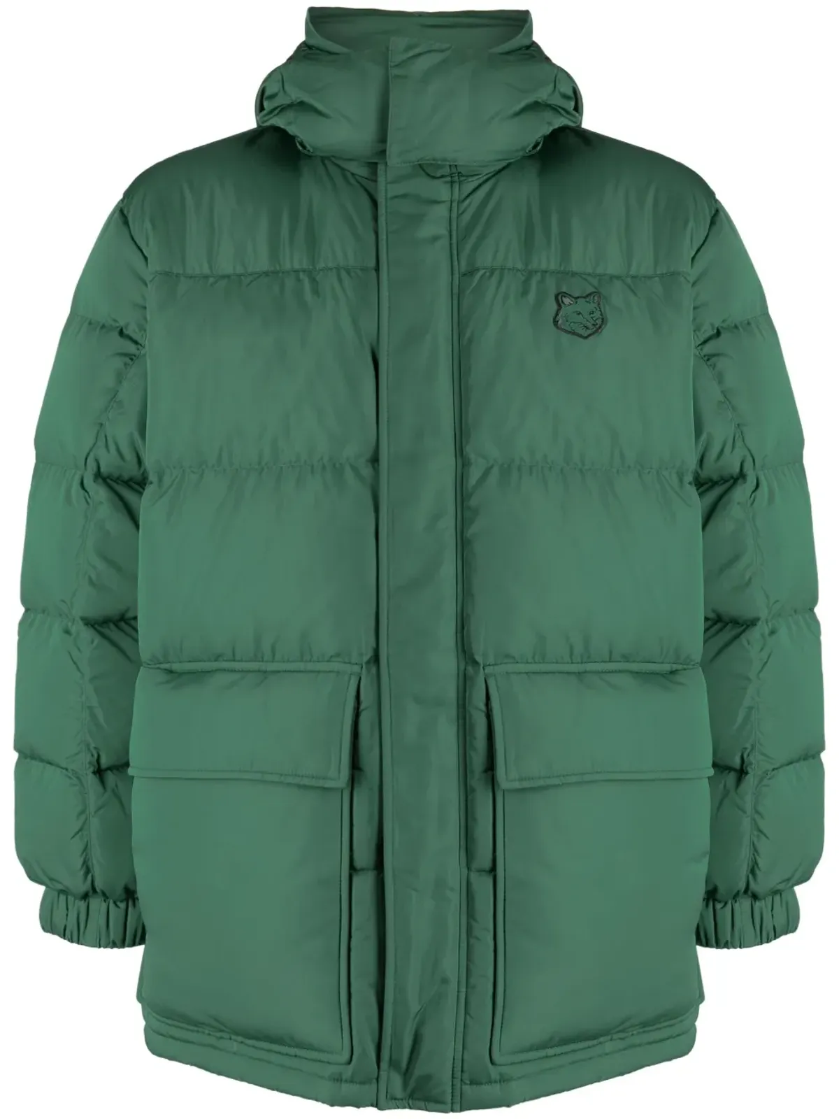 Maison Kitsuné Foxパッチ フード付きダウンコート - グリーン - 画像1