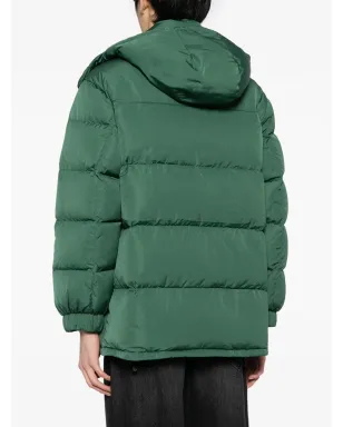 Maison Kitsuné Foxパッチ フード付きダウンコート - グリーン - サムネイル4