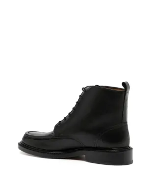 Maison Kitsuné レースアップレザー ブーツ - ブラック - サムネイル3