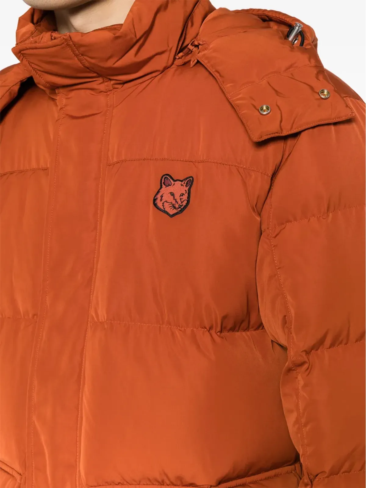 Maison Kitsuné Chillax Foxモチーフ パディッドコート - オレンジ - 画像5