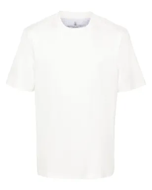 Brunello Cucinelli クルーネック コットン Tシャツ - ホワイト - サムネイル1