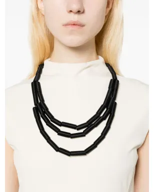 Prada ビンテージ 2000年代 トリプルストラップ シルク ネックレス - ブラック - サムネイル2