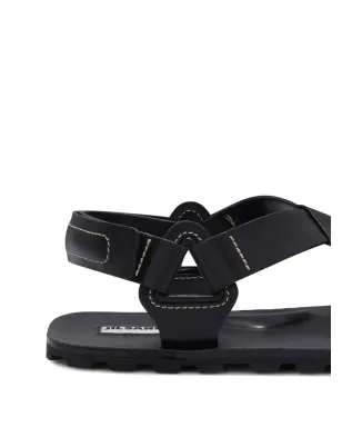 Jil Sander レザーサンダル - ブラック - サムネイル5