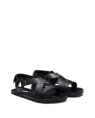 Jil Sander レザーサンダル - ブラック - サムネイル2