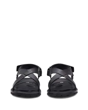 Jil Sander レザーサンダル - ブラック - サムネイル4