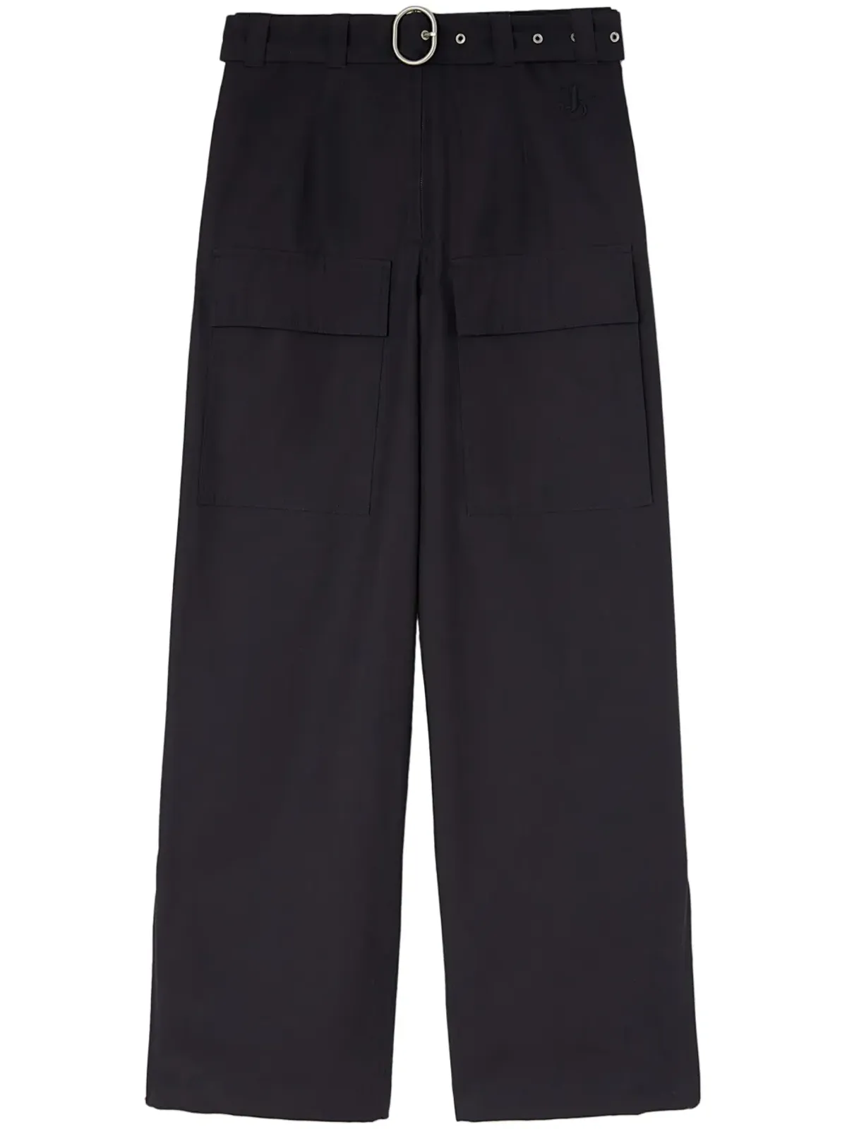 Jil Sander ベルテッド ワイドレッグ パンツ ブルー - 画像1