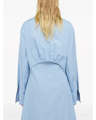 Jil Sander プラストロン・ポプリン シャツドレス ブルー - サムネイル4