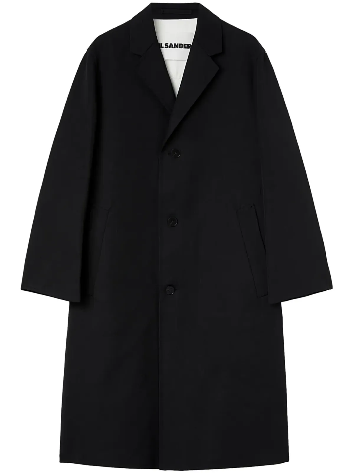 Jil Sander ノッチドラペル付き シングルブレスト コート - ブラック - 画像1