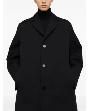 Jil Sander ノッチドラペル付き シングルブレスト コート - ブラック - サムネイル2