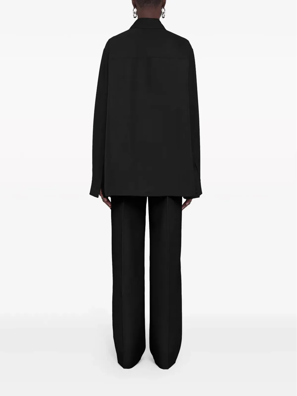 Jil Sander ドローコード付き ウール ストレートレッグ パンツ - 画像4