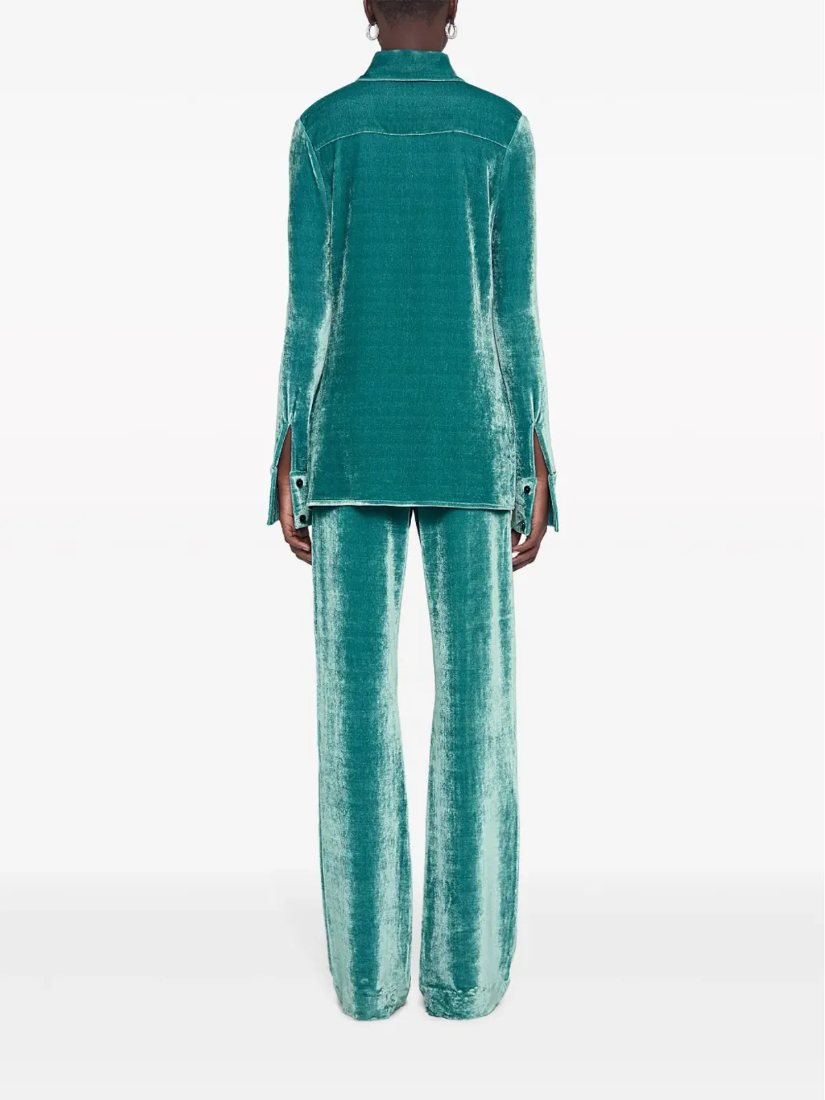 Jil Sander ベルベットストレートレッグパンツ - 画像3