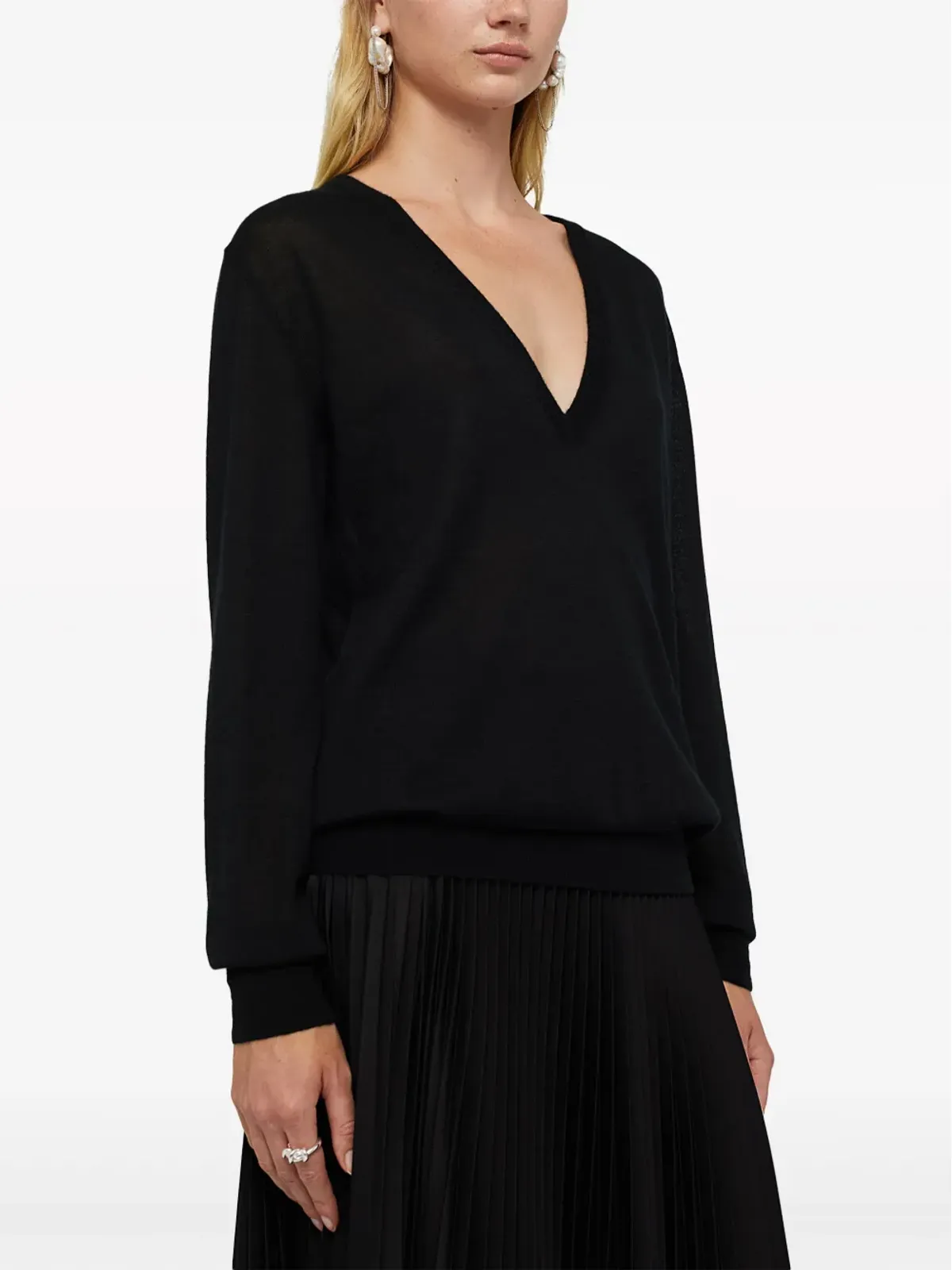 Jil Sander Vネック カシミア トップス - 画像3