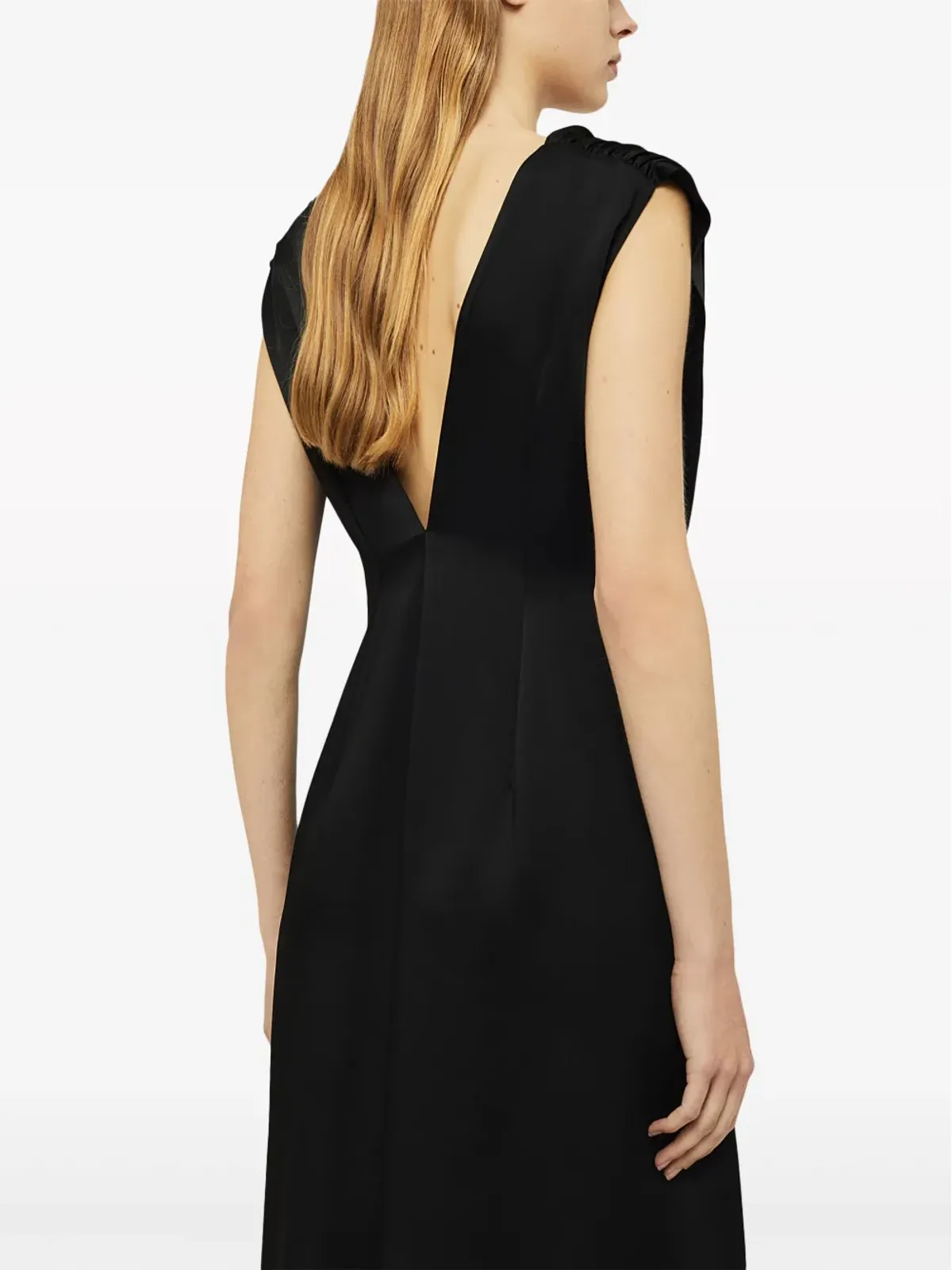Jil Sander ギャザー入りノースリーブイブニングドレス - 画像4