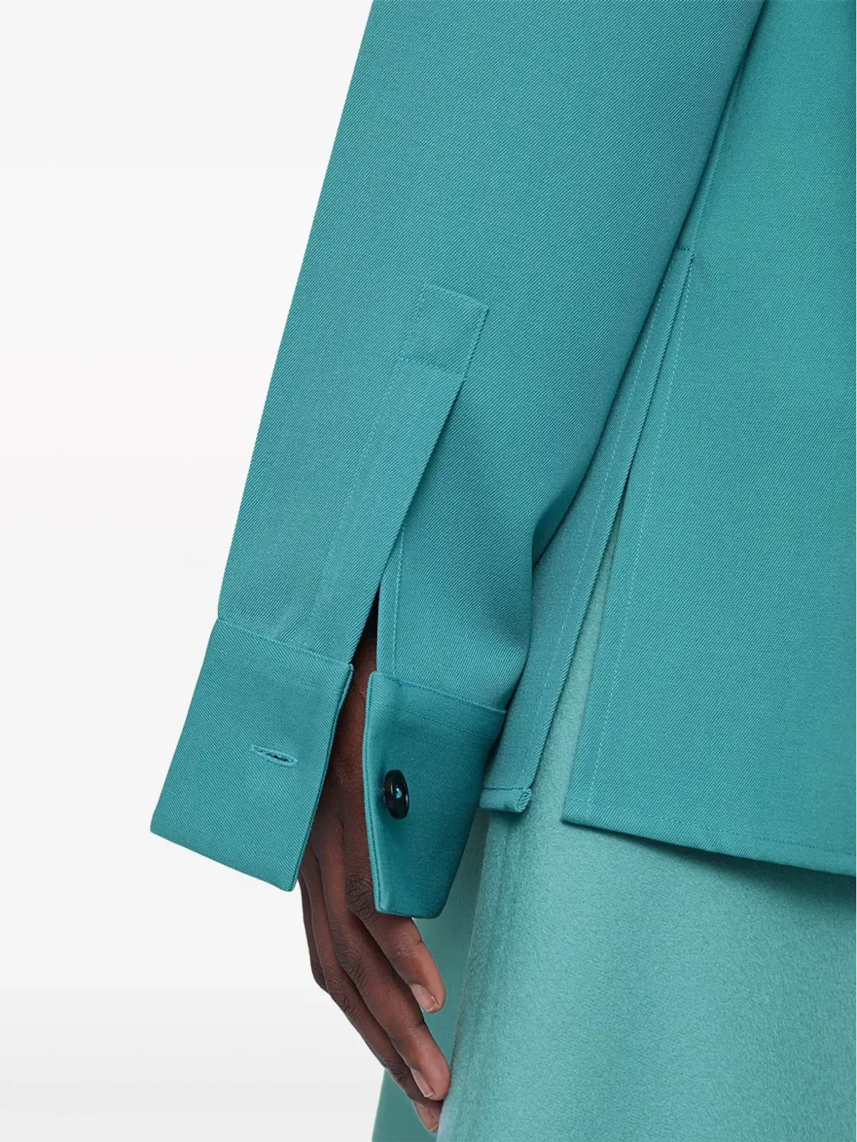 Jil Sander ポインテッドカラー ウールシャツ - 画像5