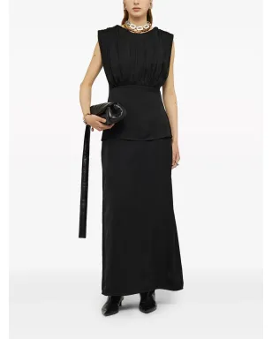 Jil Sander ギャザー入りディテール ノースリーブ ブラウス - ブラック - サムネイル2