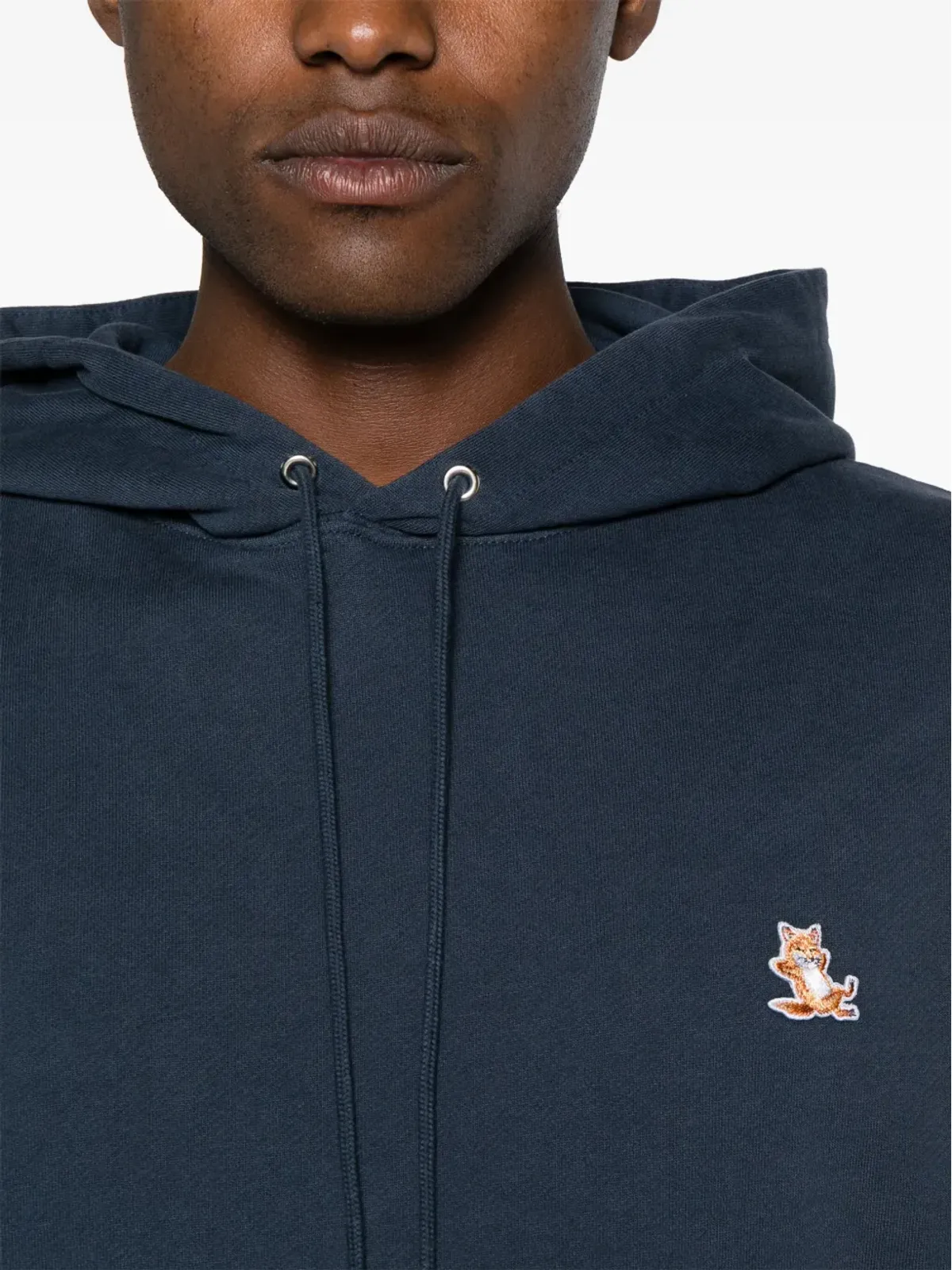 Maison Kitsuné Chillax Fox コットン フーディー ブルー - 画像5