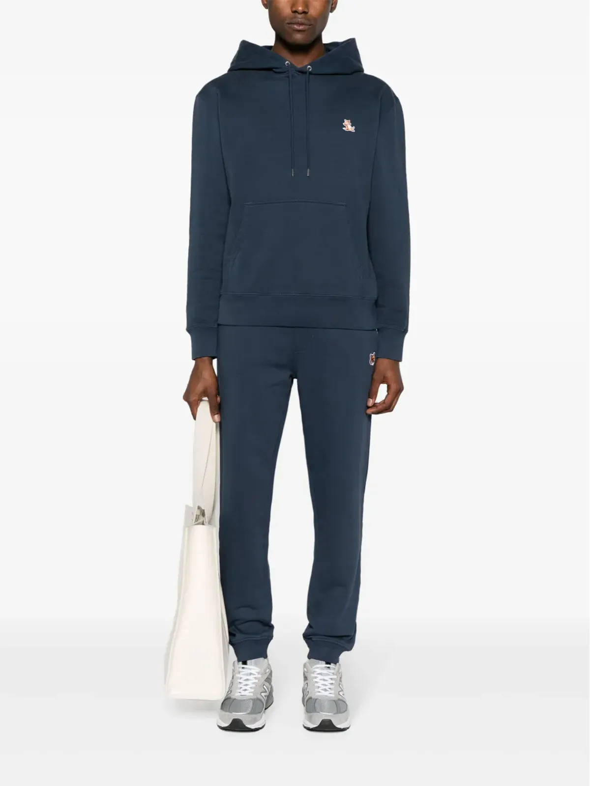 Maison Kitsuné Chillax Fox コットン フーディー ブルー - 画像2