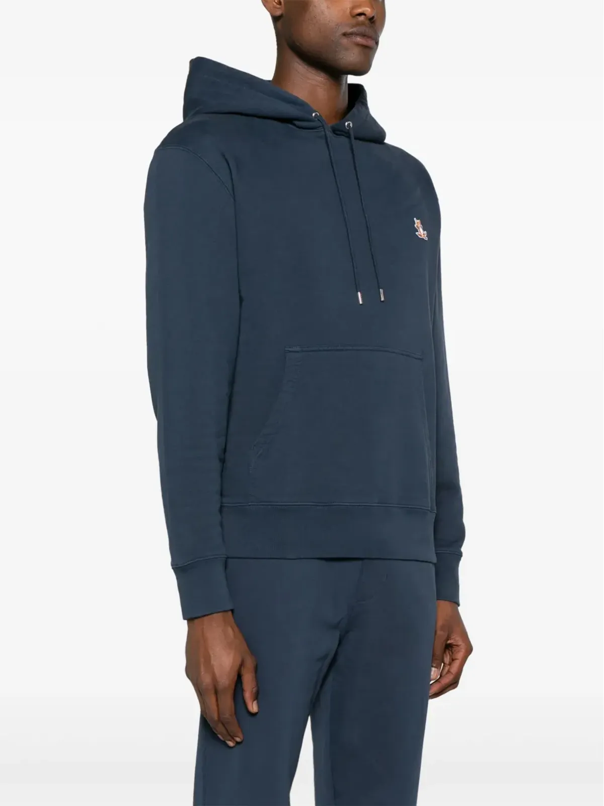 Maison Kitsuné Chillax Fox コットン フーディー ブルー - 画像3