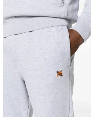 Maison Kitsuné Fox Head コットン トラックパンツ グレー - サムネイル5
