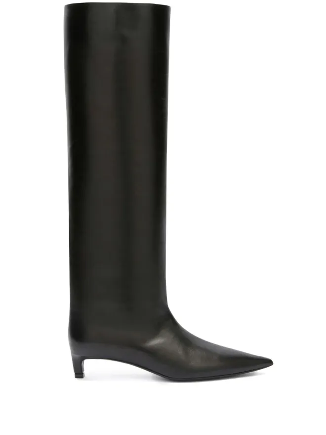 Jil Sander Jil Sander 30mmヒール ニーハイブーツ レザー ブラックの商品画像