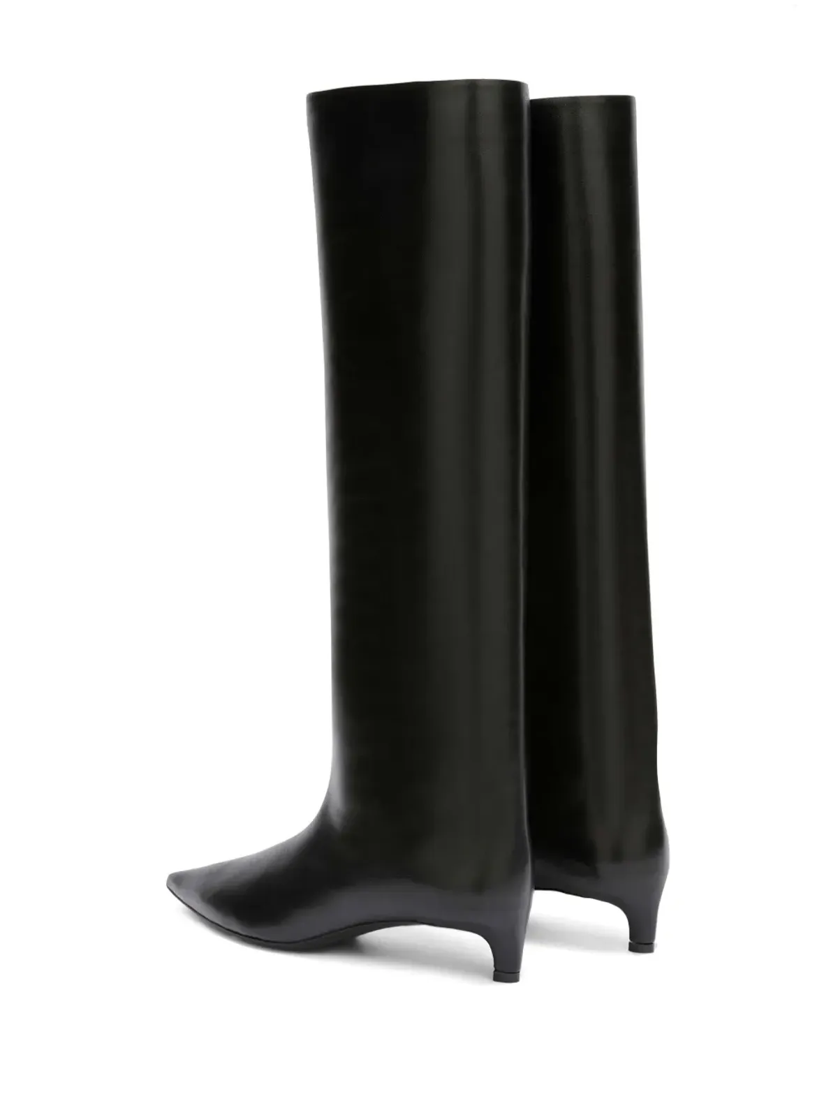 Jil Sander 30mmヒール ニーハイブーツ レザー ブラック - 画像3
