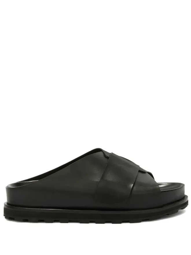 Jil Sander Jil Sander スリップオン レザー サンダル - ブラックの商品画像