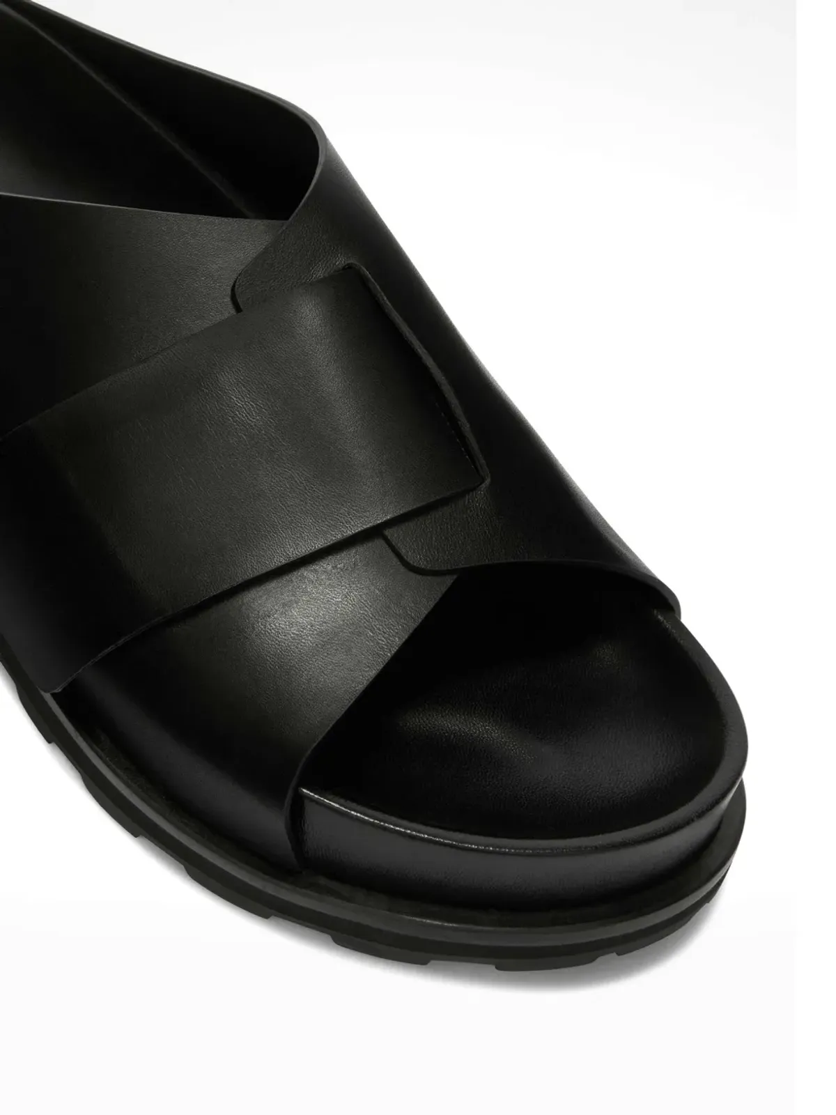 Jil Sander スリップオン レザー サンダル - ブラック - 画像5