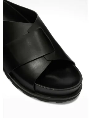 Jil Sander スリップオン レザー サンダル - ブラック - サムネイル5