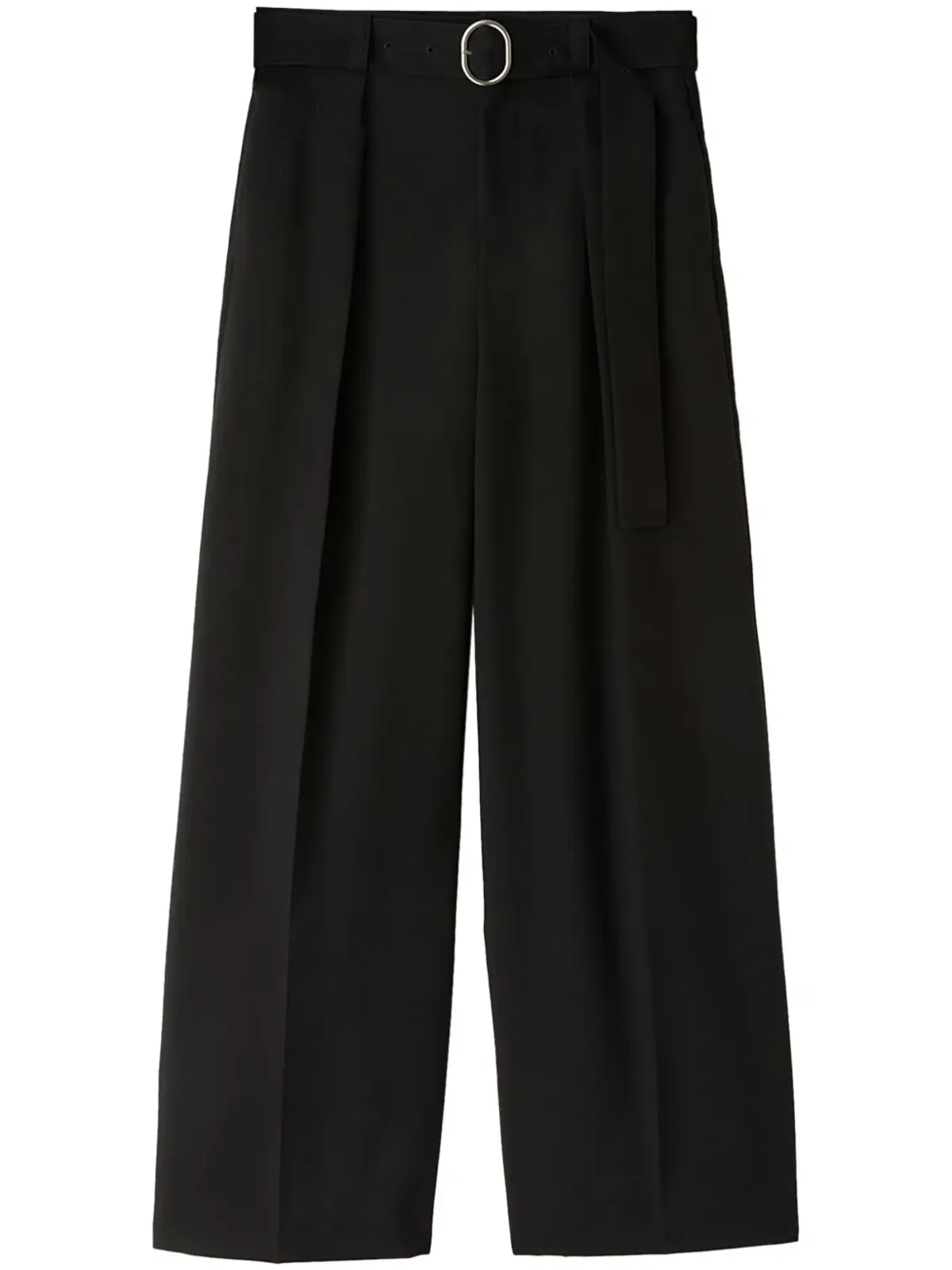 Jil Sander ベルト付きウール製ワイドパンツ ブラック - 画像1