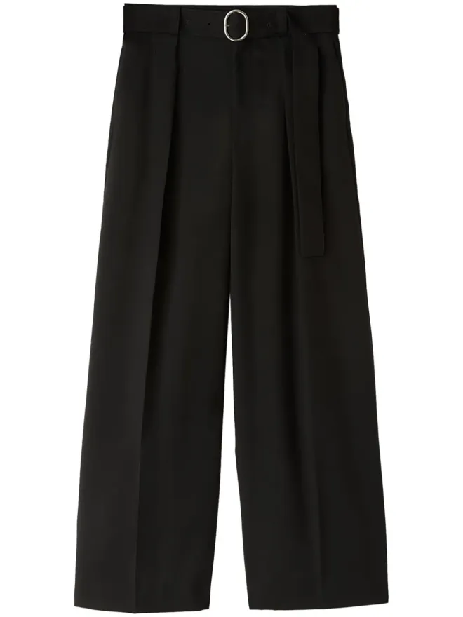 Jil Sander Jil Sander ベルト付きウール製ワイドパンツ ブラックの商品画像