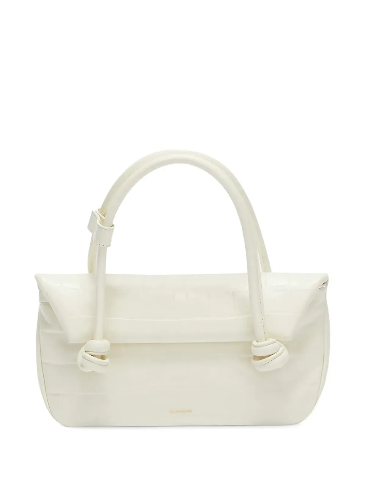 Jil Sander 小型クロコダイルエフェクト ショルダーバッグ - White - 画像1