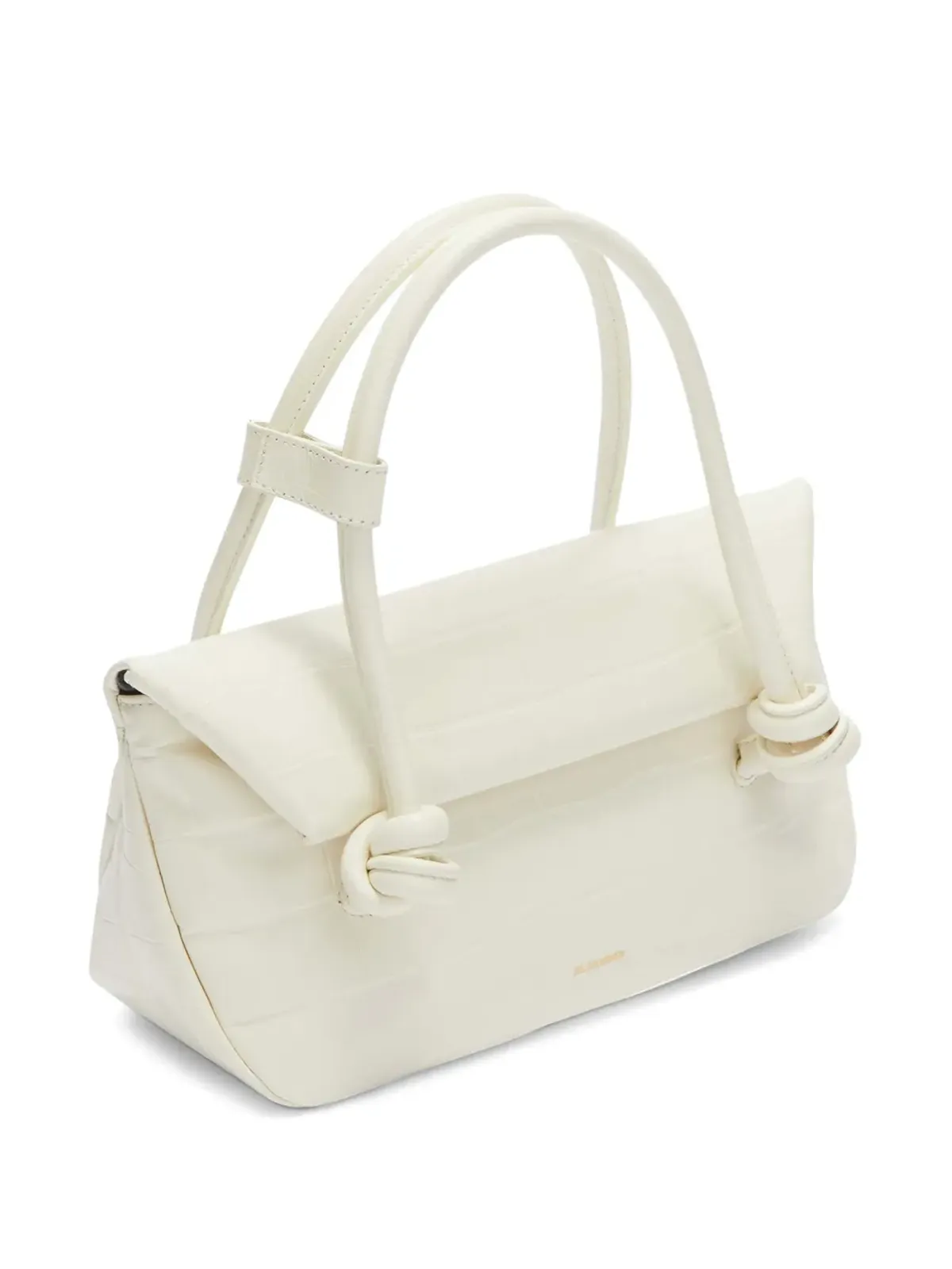 Jil Sander 小型クロコダイルエフェクト ショルダーバッグ - White - 画像3