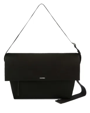 Jil Sander ラージ ユーティリティ コットン クロスボディ バッグ - ブラック - サムネイル1