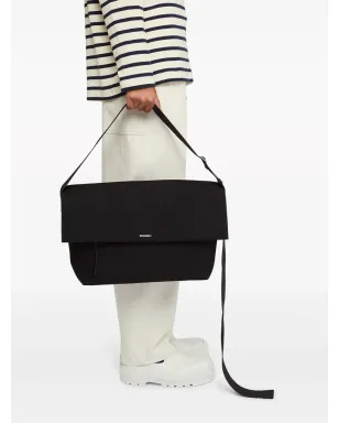 Jil Sander ラージ ユーティリティ コットン クロスボディ バッグ - ブラック - サムネイル3