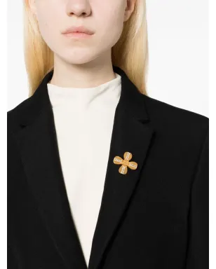 CHANEL ビンテージ 2001 CC クローバーブローチ - ゴールド - サムネイル2